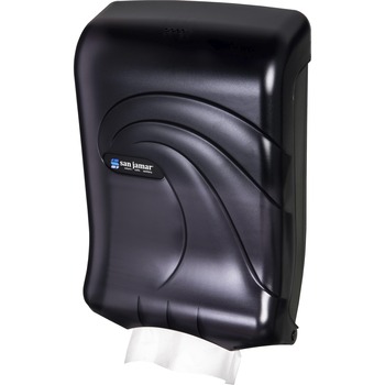 San Jamar Ultrafold Multifold/C-Fold Towel Dispenser, Oceans, Black, 11 3/4 x 6 1/4 x 18