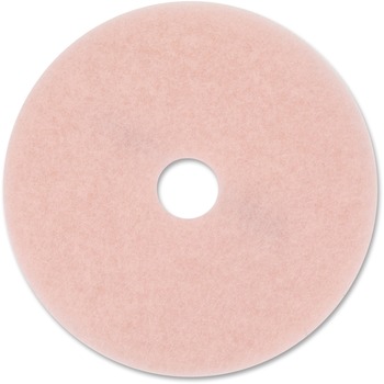 3M Eraser Burnish Floor Pad 3600, 20&quot;, Pink, 5/Carton