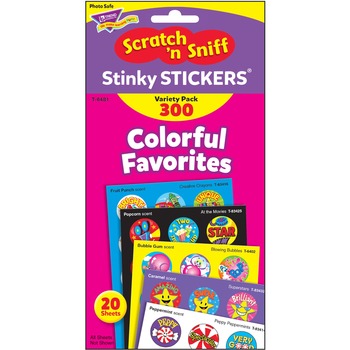 TREND&#174; Stinky Stickers Variety Pack, Colorful Favorites, 300/Pack