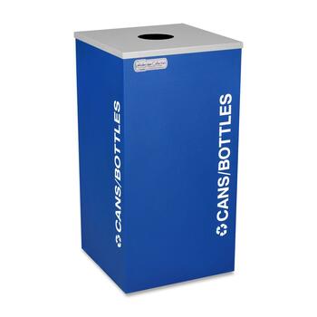 Ex-Cell Kaleidoscope Collection Recycling Receptacle, 24gal, Royal Blue