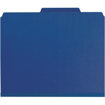 Smead Pressboard Classification Folders, 2 Pocket Dividers, Letter, Dark Blue, 10/Box