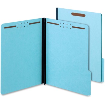 Pendaflex Earthwise Heavy-Duty Pressboard Folders, 1/3 Cut Tab, Letter, Light Blue, 25/Box