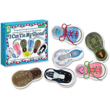 Carson-Dellosa Publishing “I Can Tie My Shoes!” Lacing Cards, Ages 4 and Up