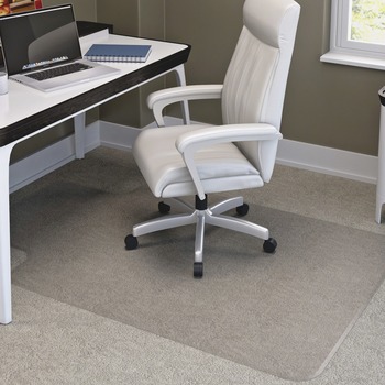 deflecto RollaMat Frequent Use Chair Mat for Medium Pile Carpet, 36 x 48 w/Lip, Clear