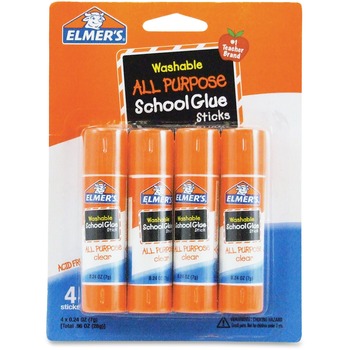 Elmer&#39;s Washable All Purpose School Glue Sticks, 4/Pack
