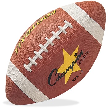 Champion Sports Rubber Sports Ball, For Football, Intermediate Size, Brown