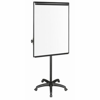 MasterVision Silver Easy Clean Dry Erase Mobile Presentation Easel, 44&quot; to 75-1/4&quot; High