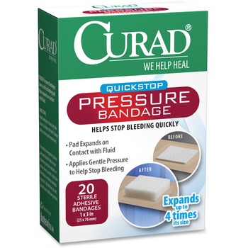 Curad Pressure Adhesive Bandages, 2 3/4&quot; x 1&quot;, 100/Box