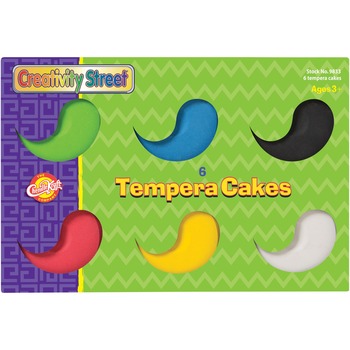 Creativity Street Tempera Cakes, 6 Assorted Colors, 6/Pack