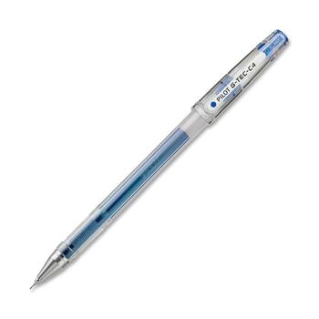Pilot G-TEC-C Ultra Gel Ink Stick Pen, Blue Ink, .4mm, Dozen