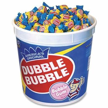 Dubble Bubble Bubble Gum, Original Pink, 300/Tub