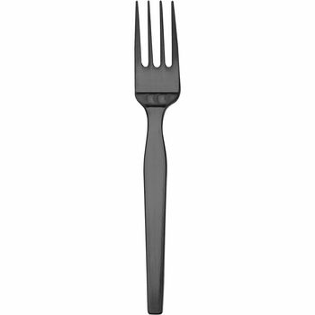 Dixie SmartStock Plastic Cutlery Refill, Medium-Weight Forks, Black, 40/Pack, 24 Packs/CT