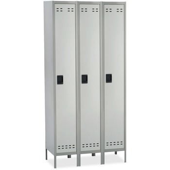 Safco Single-Tier, Three-Column Locker, 36w x 18d x 78h, Two-Tone Gray