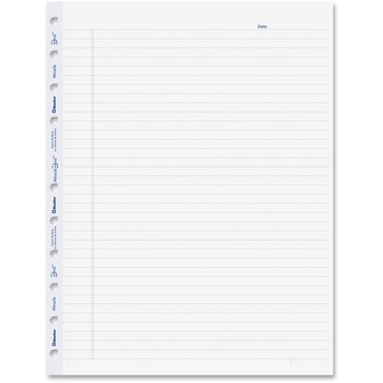 Blueline MiracleBind Ruled Paper Refill Sheets, 11&quot; x 9 1/16&quot;, White, 50 Sheets/Pack