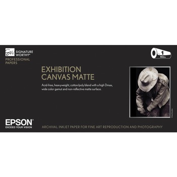Epson Exhibition Canvas Matte, 23 Mil, 17&quot; x 40&#39;, White