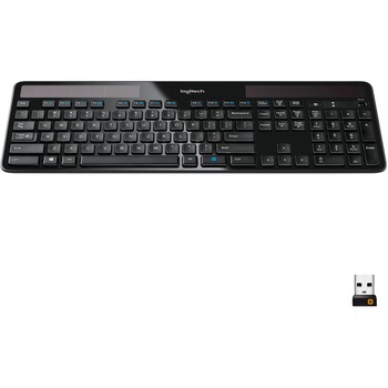 Logitech K750 Wireless Solar Keyboard, Black