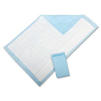 Medline Protection Plus Disposable Underpads, 17 x 24, Blue, 25/Bag