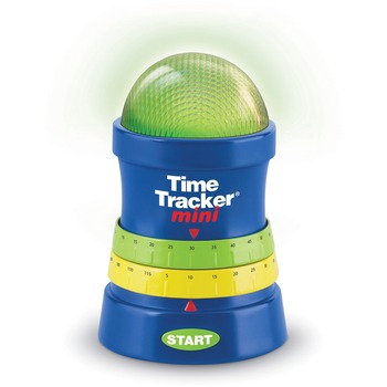 Learning Resources Time Tracker Mini Timer, 3 1/4w x 3 1/4d x 4 3/4h, Blue/Red/Yellow/Green