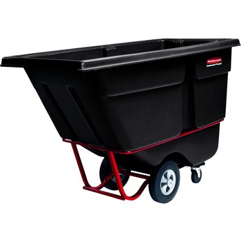 Rubbermaid Commercial Tilt Dump Truck, 1/2 Cubic Yard, 850 lbs Capacity, Black