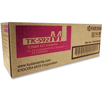 Kyocera TK592M Toner, 5,000 Page-Yield, Magenta