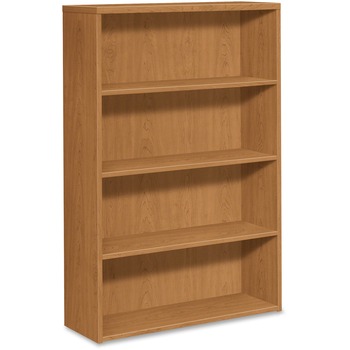 HON 10500 Series Laminate Bookcase, Four-Shelf, 36w x 13-1/8d x 57-1/8h, Harvest