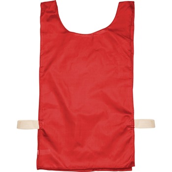 Champion Sports Heavyweight Pinnies, Nylon, One Size, Red, 12/Box