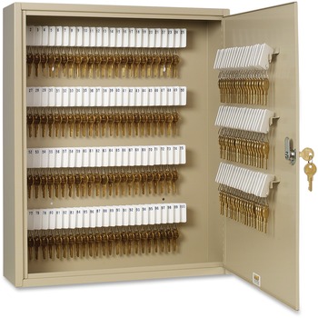 SteelMaster Uni-Tag Key Cabinet, 200-Key, Steel, Sand, 16 1/2 x 4 7/8 x 20 1/8