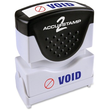 ACCUSTAMP2 Pre-Inked Shutter Stamp with Microban, Red/Blue, VOID, 1 5/8 x 1/2