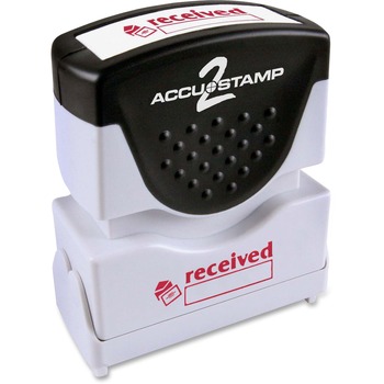ACCUSTAMP2 Pre-Inked Shutter Stamp with Microban, Red, RECEIVED, 1 5/8 x 1/2