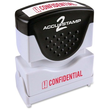 ACCUSTAMP2 Pre-Inked Shutter Stamp with Microban, Red, CONFIDENTIAL, 1 5/8 x 1/2