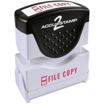 ACCUSTAMP2 Pre-Inked Shutter Stamp with Microban, Red, FILE COPY, 1 5/8 x 1/2