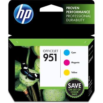 HP 951 Ink Cartridges - Cyan, Magenta, Yellow, 3 Cartridges (CR314FN)