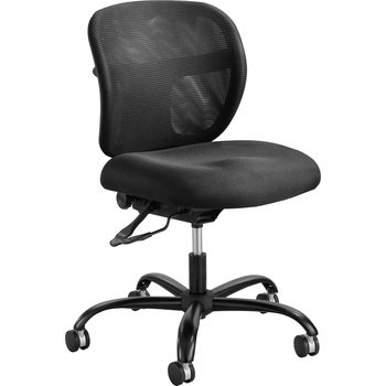 Safco&#174; Vue Intensive Use Mesh Task Chair, Polyester Seat, Black