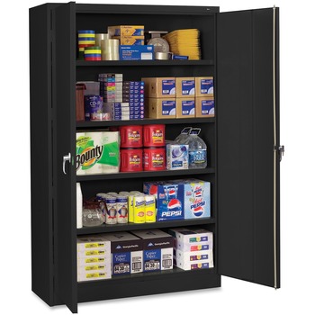 Tennsco Jumbo Steel Storage Cabinet, 48w x 24d x 78h, Black