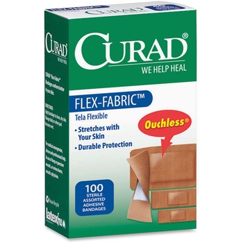 Curad&#174; Flex Fabric Bandages, Assorted Sizes, 100/BX