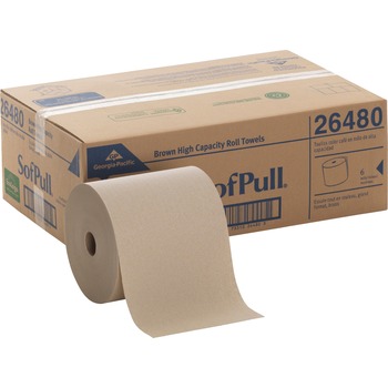 Georgia Pacific Professional Hardwound Roll Paper Towel, Nonperforated, 7.87 x 1000&#39;, Brown, 6 Rolls/CT