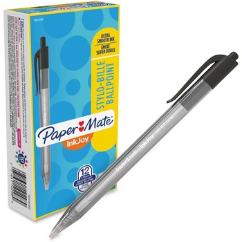 Paper Mate&#174; InkJoy 100RT Retractable Ballpoint Pen,1.0 mm, Black Ink, Dozen