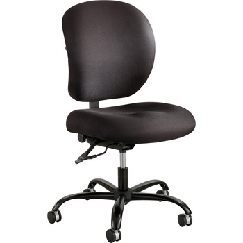 Safco Alday Series Intensive Use Chair, 100% Polyester Back/100% Polyester Seat, Black