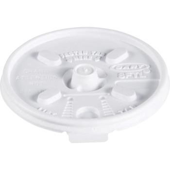 Dart Lids, Lift n&#39; Lock, Fits 6-10oz, Plastic, White, 1000/Carton