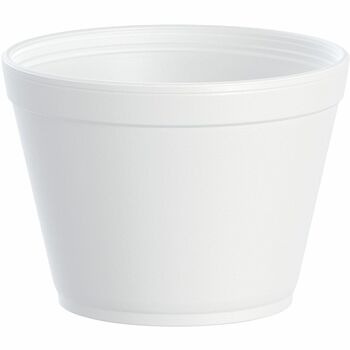 Dart Container, Foam, Round, 16 oz, White, 25/Bag, 20 Bags/Carton