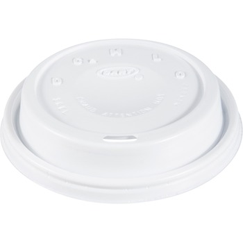 Dart Cappuccino Cup Lids, Dome Sipper, Fits 12-24 oz, Plastic, White, 1000/Carton