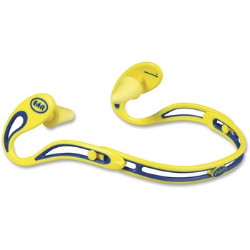 3M E&#183;A&#183;R Swerve Banded Hearing Protector, Corded, Yellow