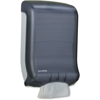 San Jamar Ultrafold Multifold/C-Fold Towel Dispenser, Classic, Black, 11 3/4 x 6 1/4 x 18
