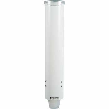 San Jamar&#174; Small Pull-Type Water Cup Dispenser, White