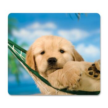 Fellowes Recycled Mouse Pad, Nonskid Base, 7 1/2 x 9, Puppy in Hammock