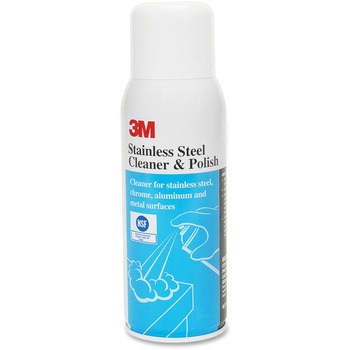 3M Stainless Steel Cleaner &amp; Polish, 10 oz. Aerosol, Lime Scent