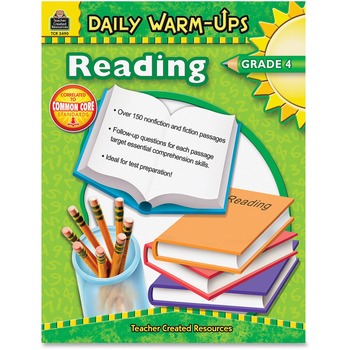 Teacher Created Resources Daily Warm-Ups: Reading, Grade 4, Paperback, 176 Pages