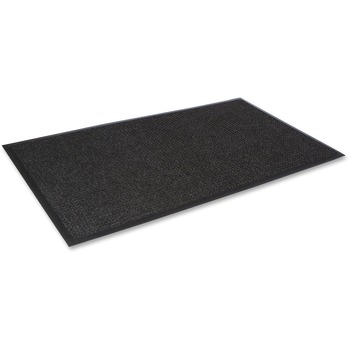 Crown Super-Soaker Wiper Mat w/Gripper Bottom, Polypropylene, 34 x 119, Charcoal