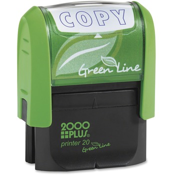 COSCO 2000PLUS Green Line Message Stamp, Copy, 1 1/2 x 9/16, Blue