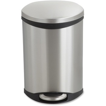 Safco Step-On Medical Receptacle, 3gal, Stainless Steel